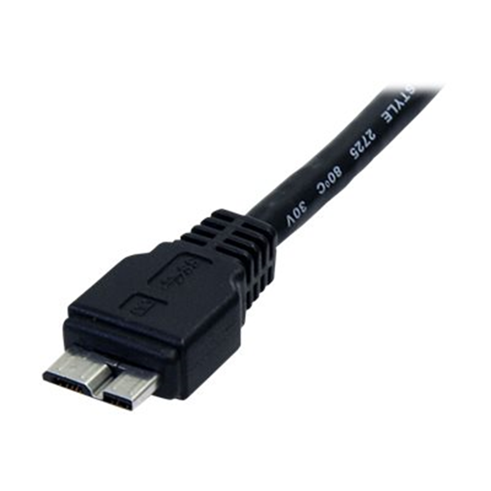 0.5m 1.5ft Black USB 3.0 Micro B Cable