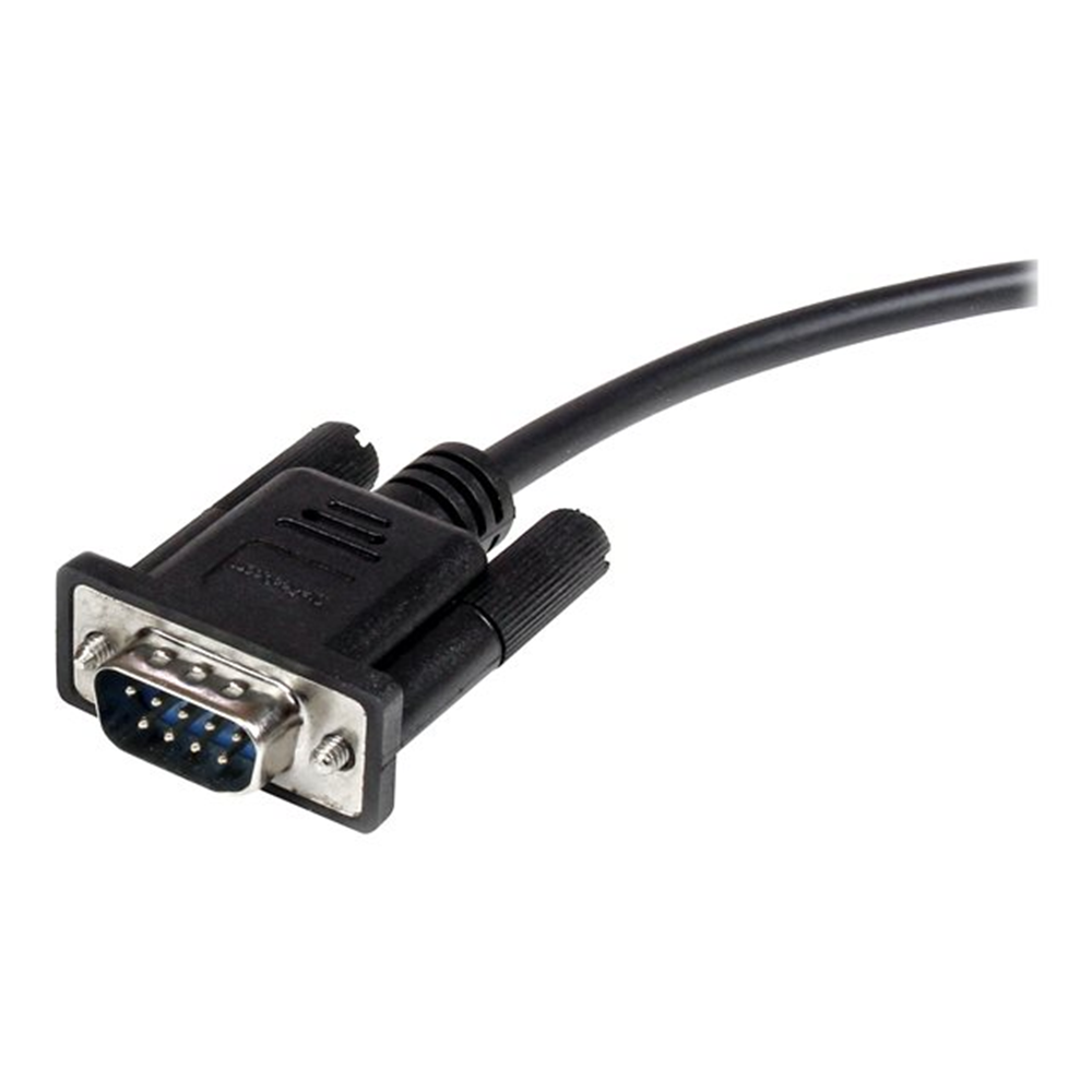 0.5m Straight Through Serial Cable MF BK