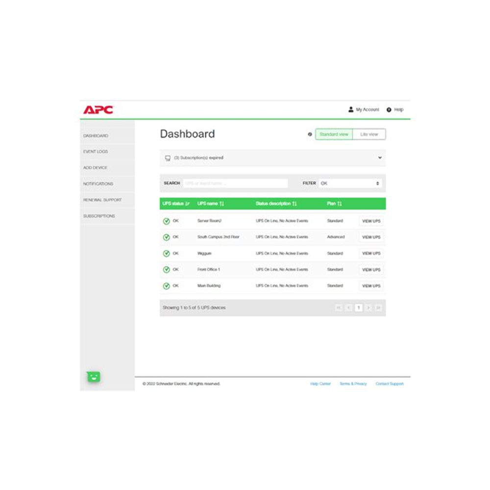1-UPS Standard 3Y Plan SmartConnect