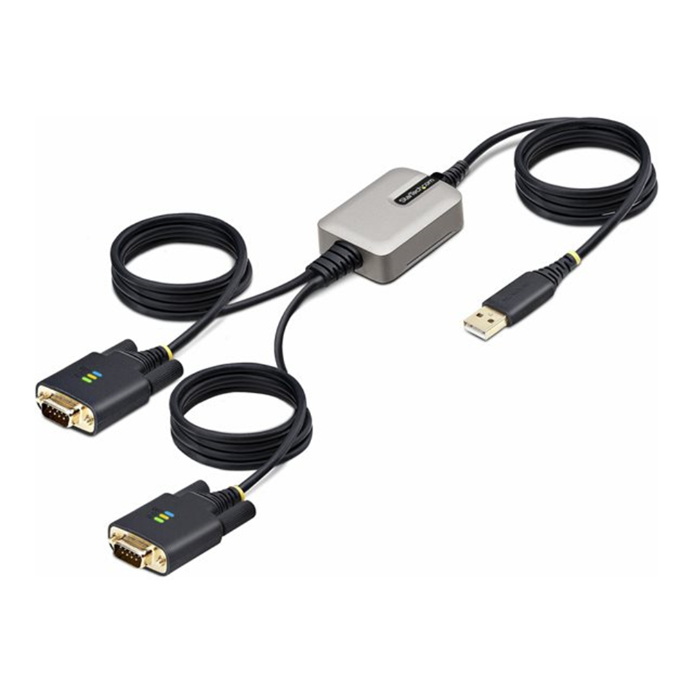 13ft 2-Port USB to RS232 Serial Adapter