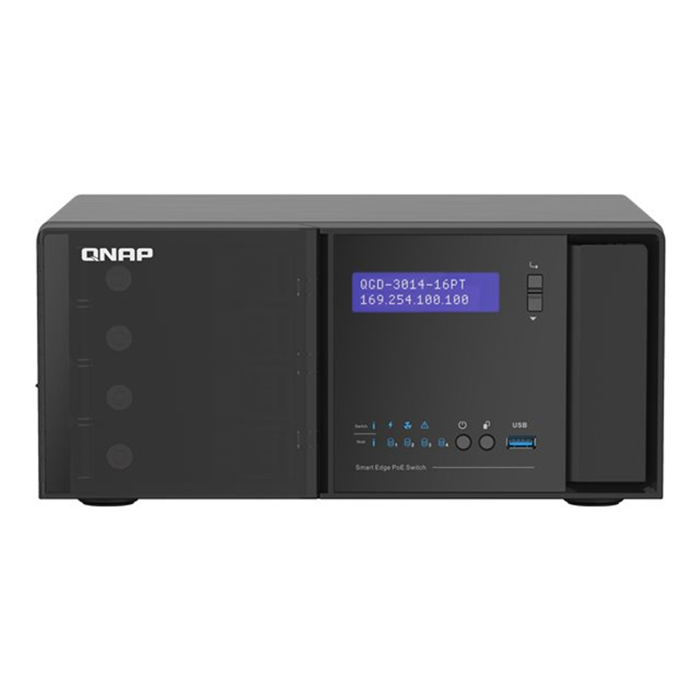 14x1GbEPoE 2 X1GbE SFP+/RJ45PoE 4X HDD 2