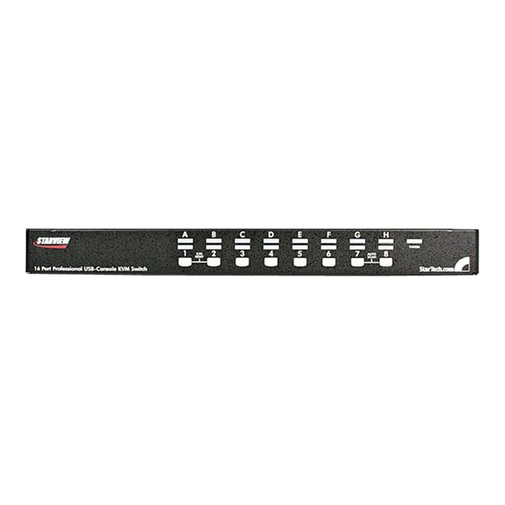 16 Port 1U Rackmount USB PS/2 KVM Switch