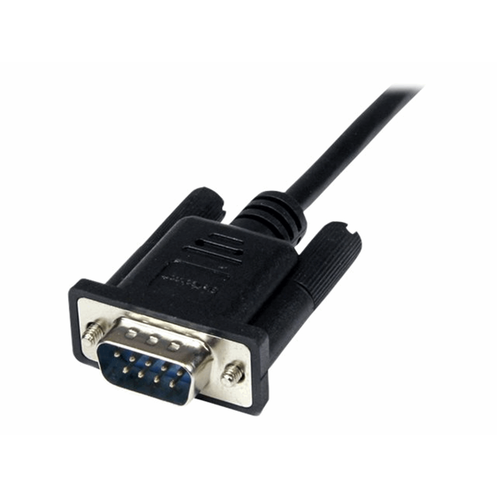 1m Black DB9 RS232 Null Modem Cable F/M