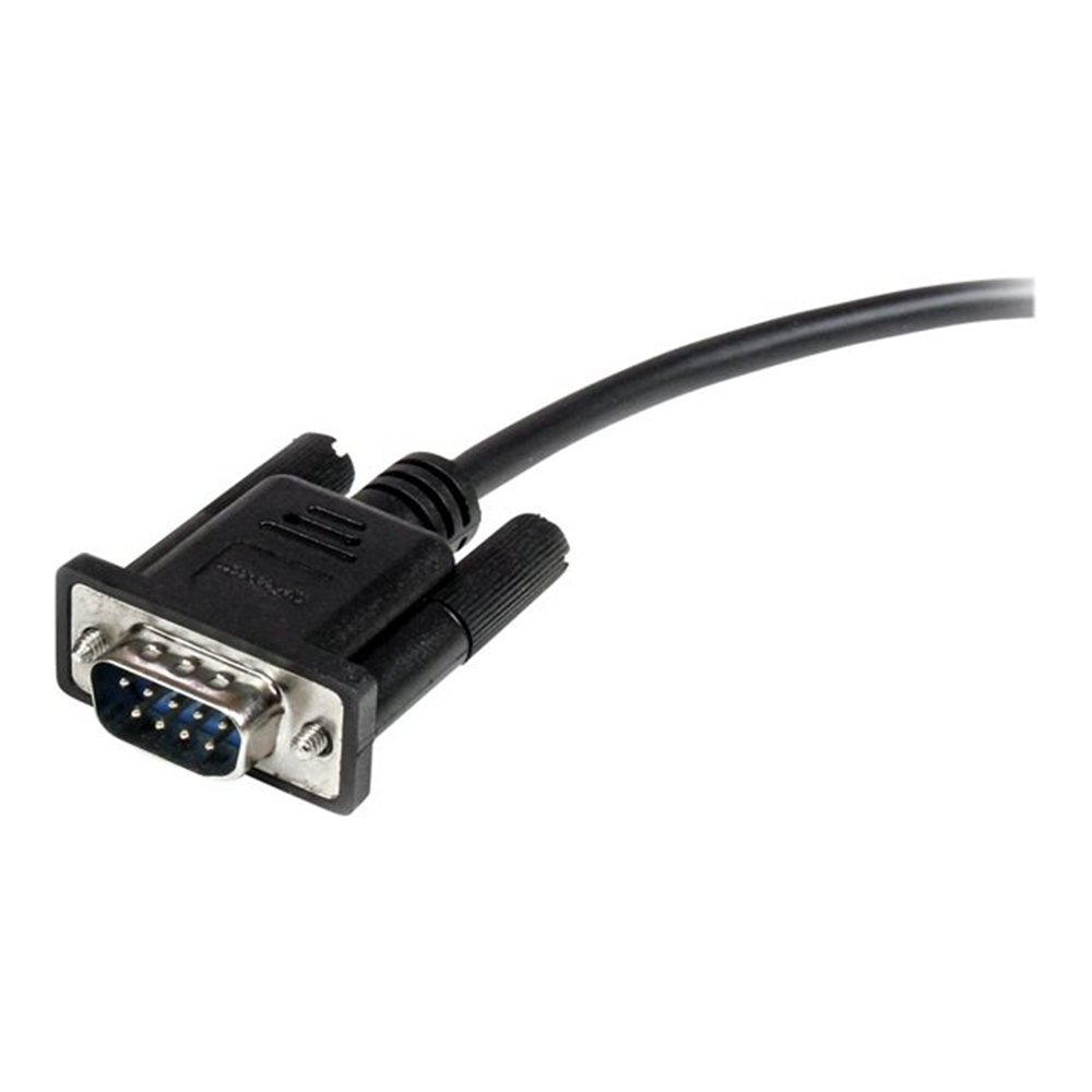 1m Straight Through Serial Cable M/F BK