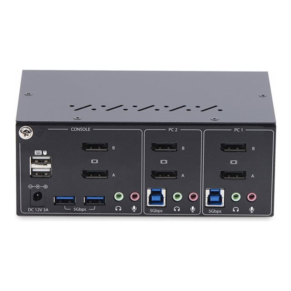 2-Port Dual-DisplayPort KVM Switch 4K