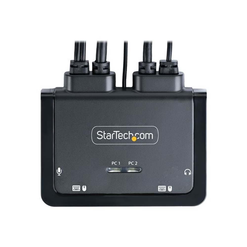 2-Port Hybrid Cable KVM Switch 4K HDMI