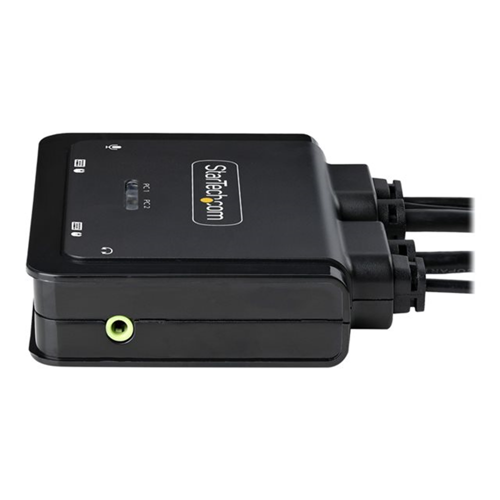 2-Port Hybrid Cable KVM Switch 4K HDMI