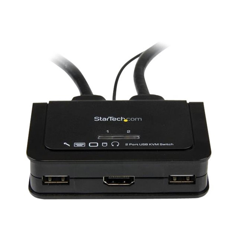 2 Port USB HDMI Cable KVM Switch
