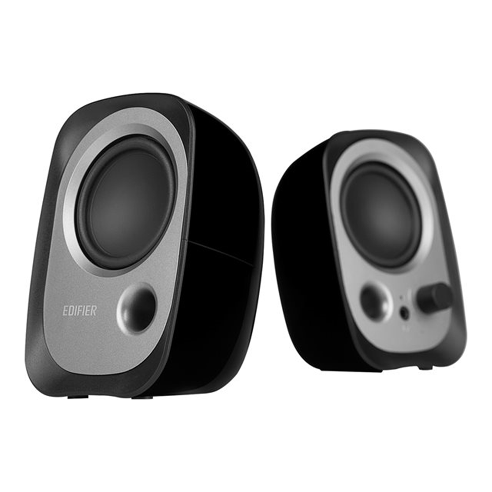 2.0 4W RMS 2x 2W Multimedia luidsprekers USB powered 3.5mm Aux Luidspreker 60mmmagnetisch afgeschermd basreflexpoort Black