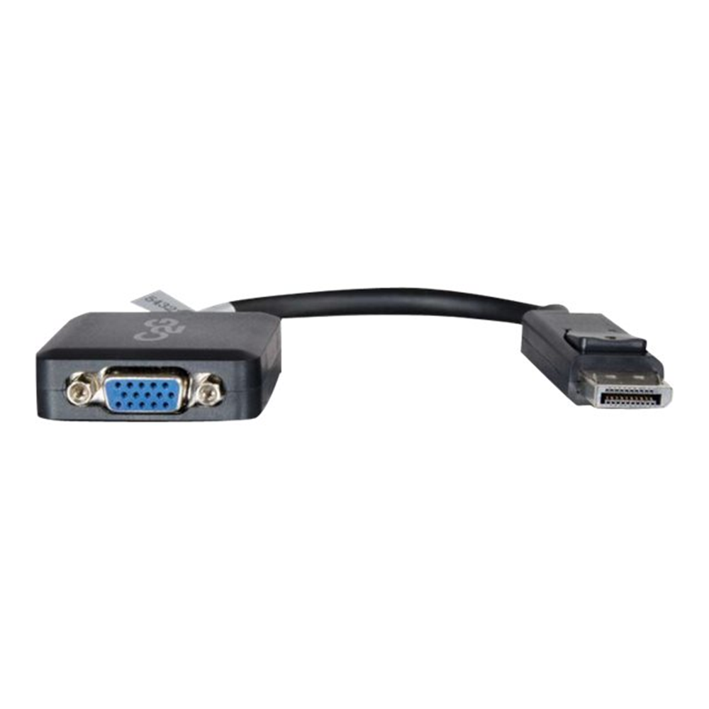 20cm DisplayPort M to VGA F BLK