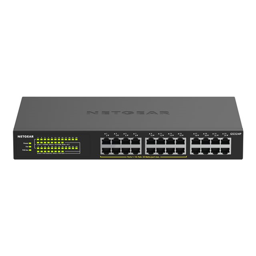 24-Port Gigabit Ethern Unmngd PoE+Swtch