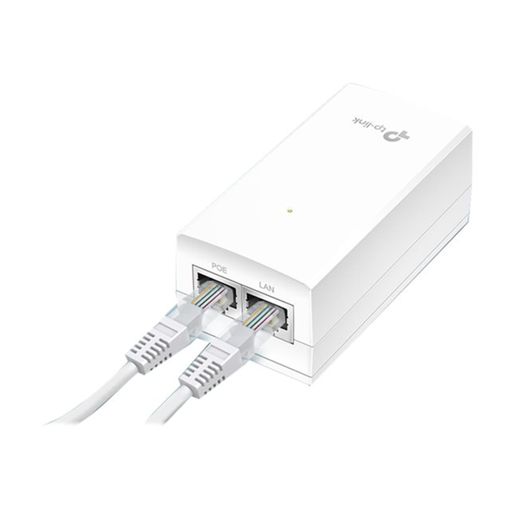 24V Passive PoE Adapter Gigabit Port Data Power over One Cable Up to 100 Metersincl. wall-mounting b