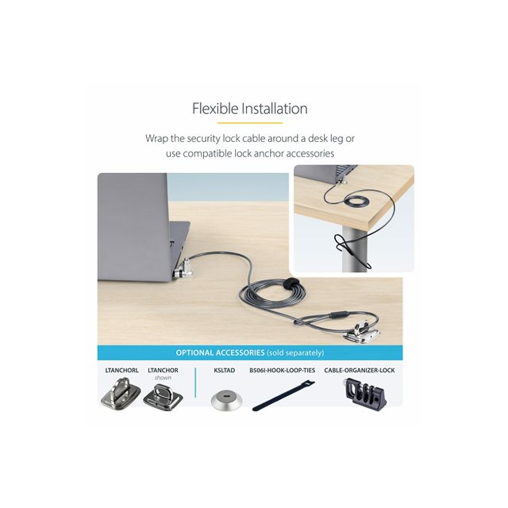 25-Pack Laptop Lock 6.6ft Cable