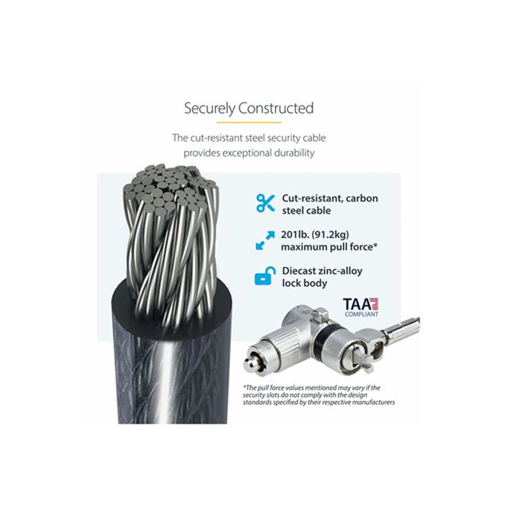 25-Pack Laptop Lock 6.6ft Cable