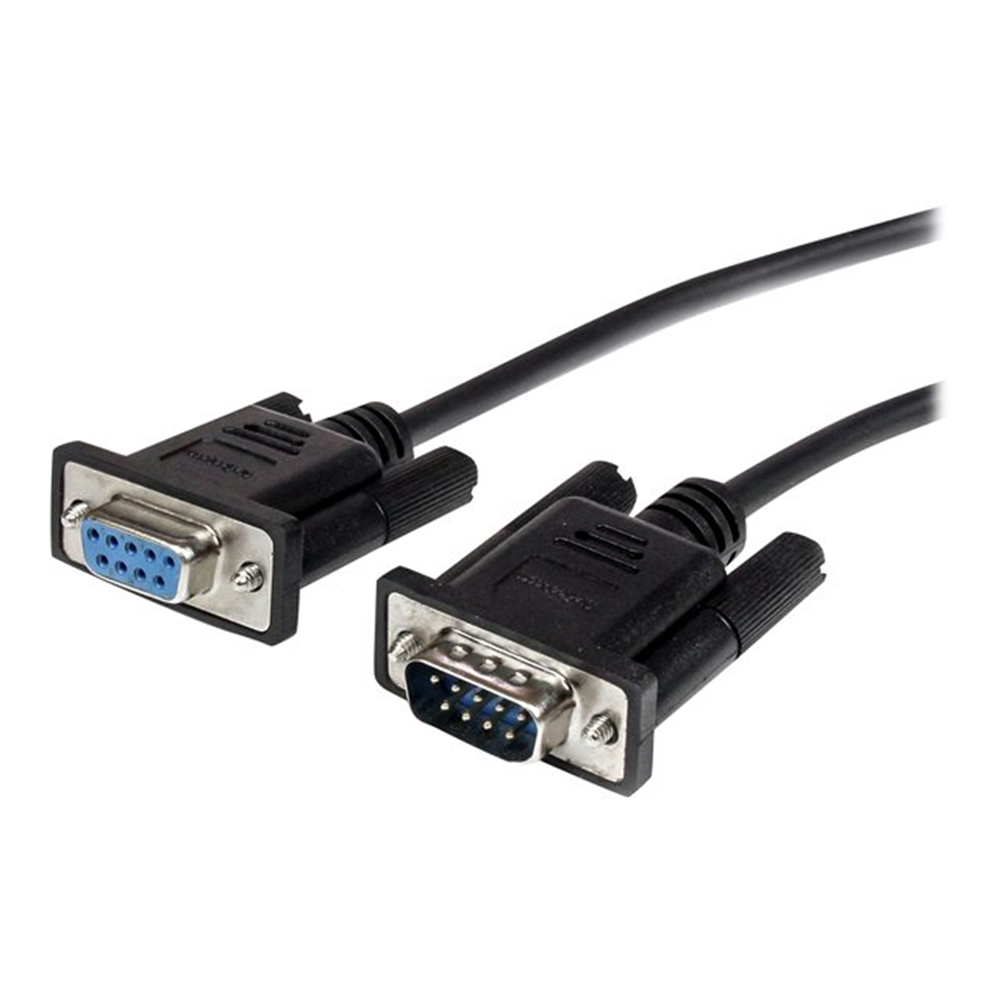 2m Straight Through Serial Cable M/F BK