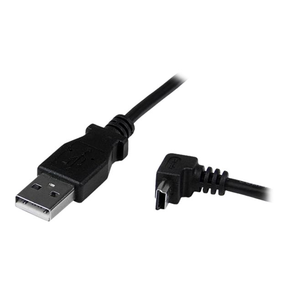 2m USB to Down Angle Mini USB Cable