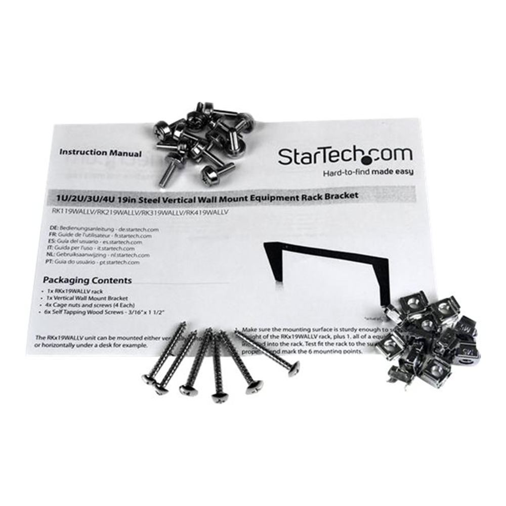 3U 48cm Vertical Wall Mount Rack Bracket