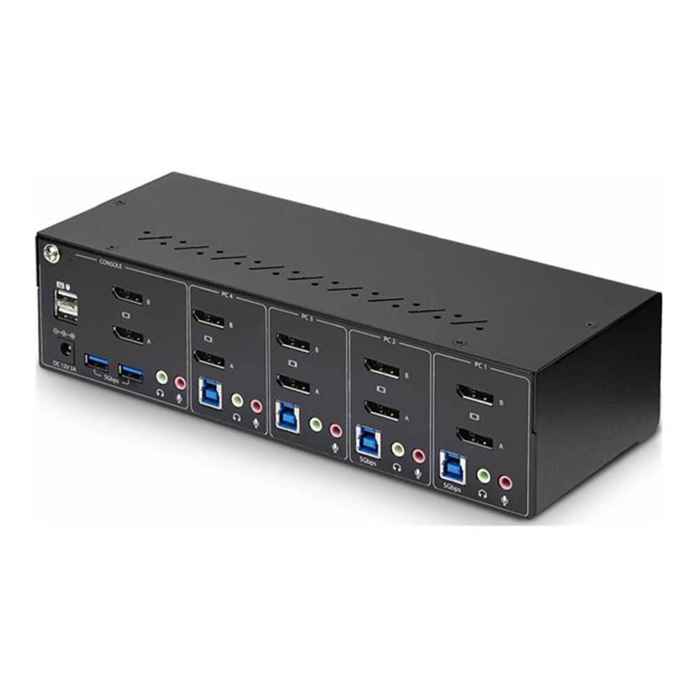 4-Port Dual-DisplayPort KVM Switch 4K