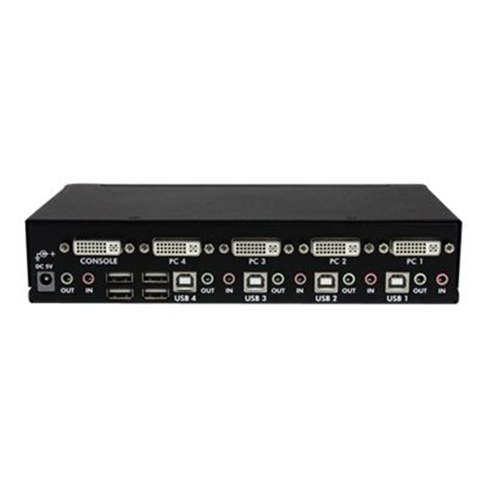 4 Port High Res USB DVI Audio KVM Switch