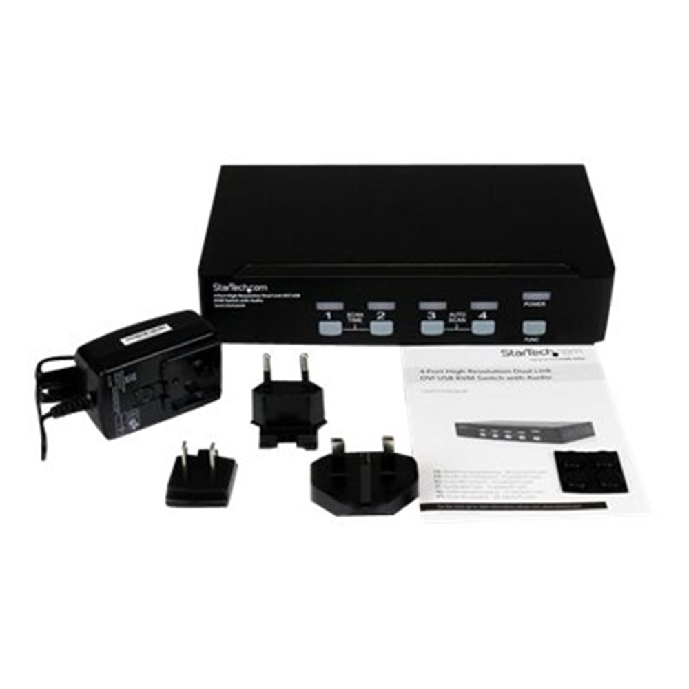 4 Port High Res USB DVI Audio KVM Switch