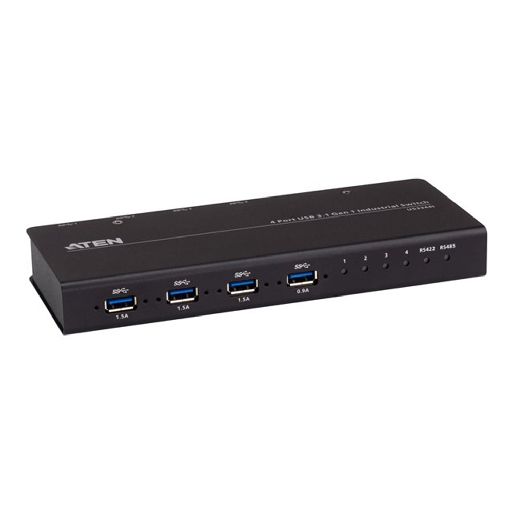 4 x 4-Port USB 3.0 Industrial Peripheral Sharing Switch with RS-422/485 control