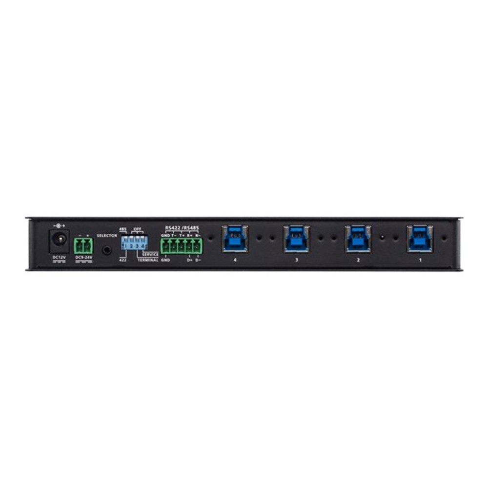 4 x 4-Port USB 3.0 Industrial Peripheral Sharing Switch with RS-422/485 control