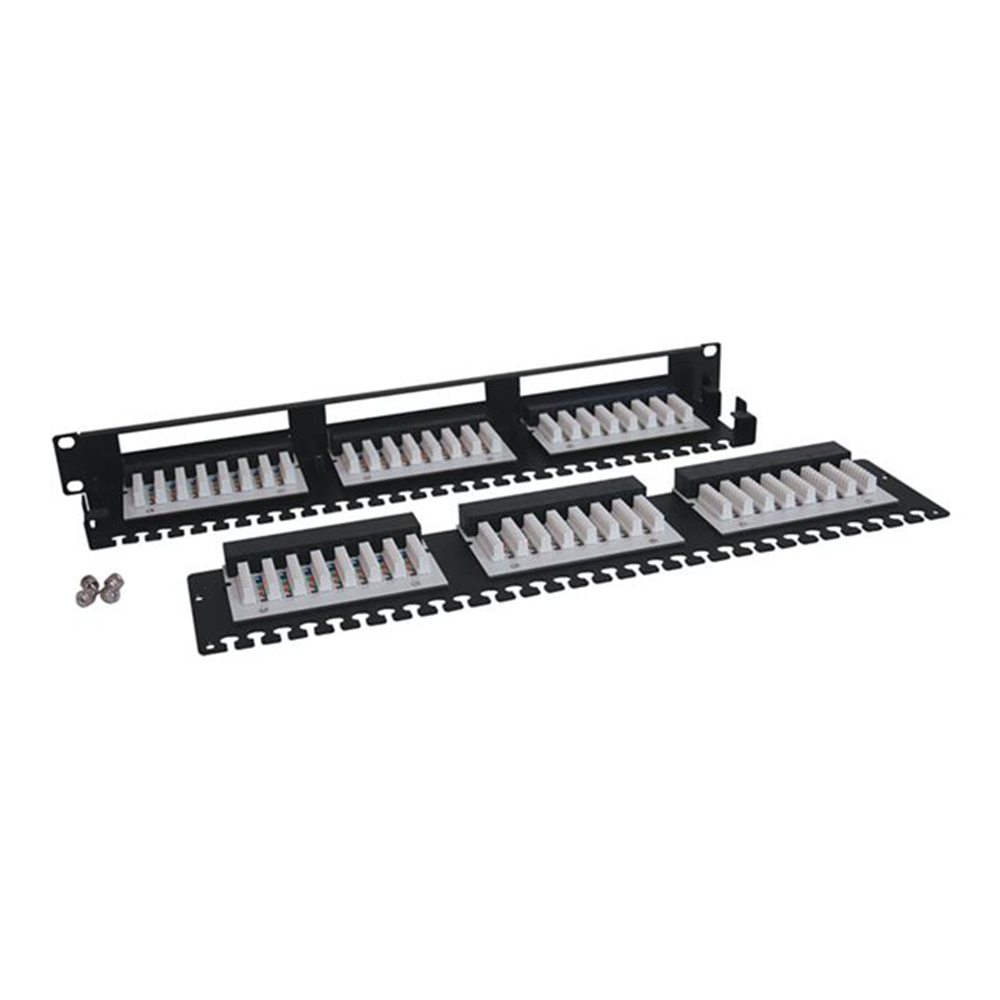 48-Port 1U Rack-Mount Cat6 Cat5 High Density 110 Patch Panel 568B RJ45 EthernetTAA 48-Port 1U Rack-Mount Cat6 Cat5 High Density 110 Patch Panel 568B RJ45 EthernetTAA