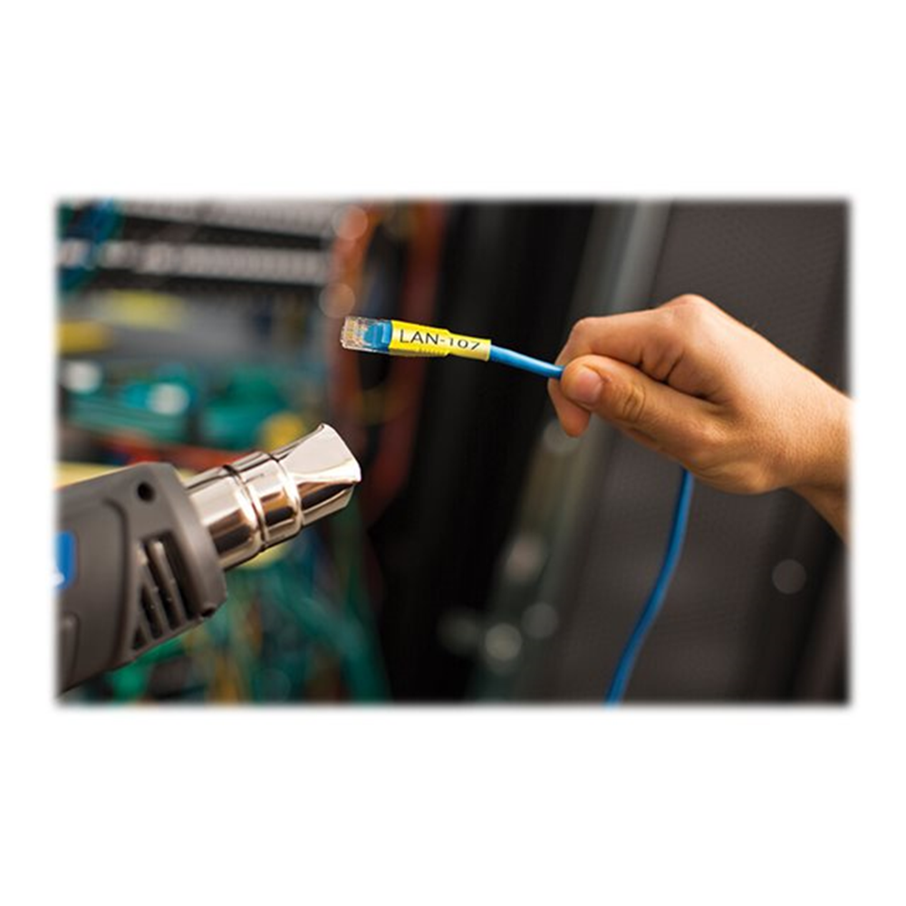 5.2MM BLACK ON YELLOW HEAT SHRINK TAPE