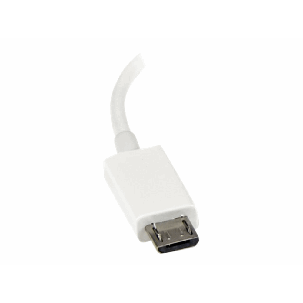 5in White Micro USB to USB OTG Adapter