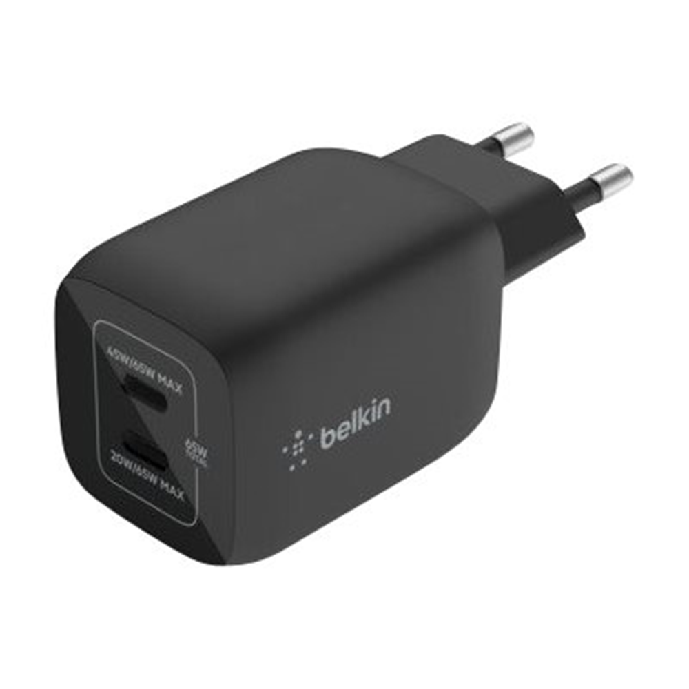 65W PD PPS Dual USB-C GaN Charger Black 65W PD PPS Dual USB-C GaN Charger Black