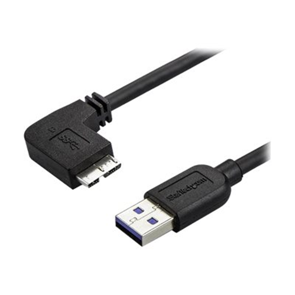 6ft Slim Left Angle Micro USB 3.0 Cable
