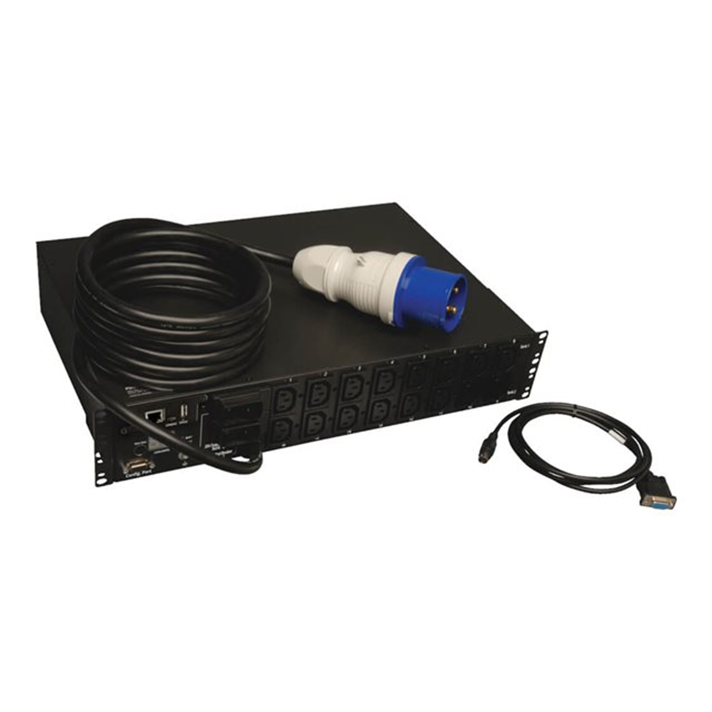 7.4kW Single-Phase Switched PDU LX Interface 230V Outlets (16-C13) IEC-309 Blue230V 32A 3.6m Cord 2U Rack-Mount TAA