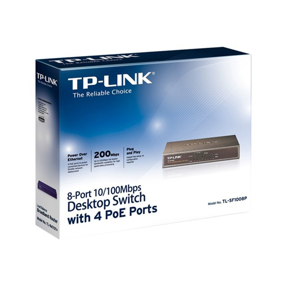 8 port 10/100M PoE Switch