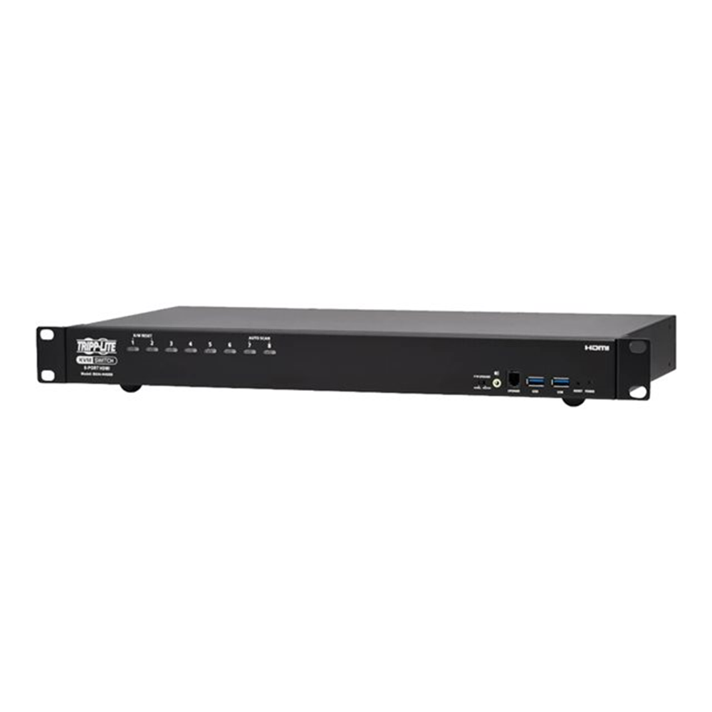 8-Port 4K HDMI/USB KVM Switch - 4K 60 Hz Video/Audio USB Peripheral Sharing 1U Rack-Mount