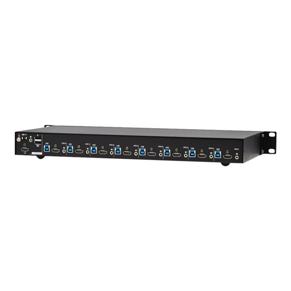 8-Port 4K HDMI/USB KVM Switch - 4K 60 Hz Video/Audio USB Peripheral Sharing 1U Rack-Mount