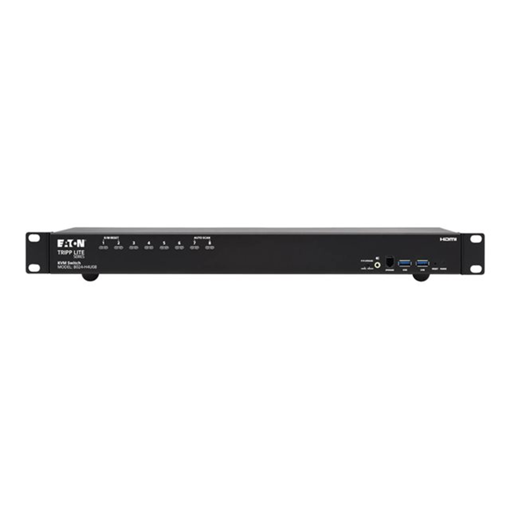 8-Port 4K HDMI/USB KVM Switch - 4K 60 Hz Video/Audio USB Peripheral Sharing 1U Rack-Mount
