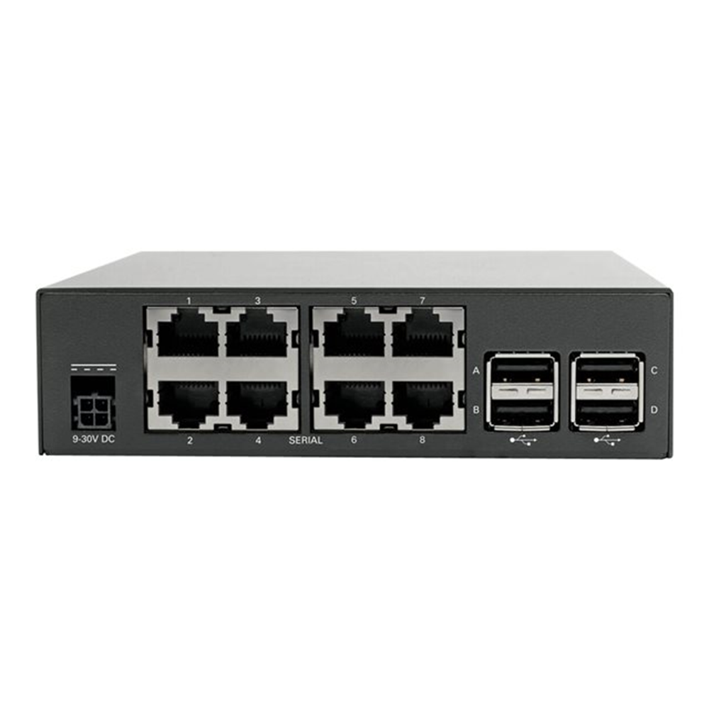 8-Port Console Server with Dual GbE NIC4Gb Flash and 4 USB Ports