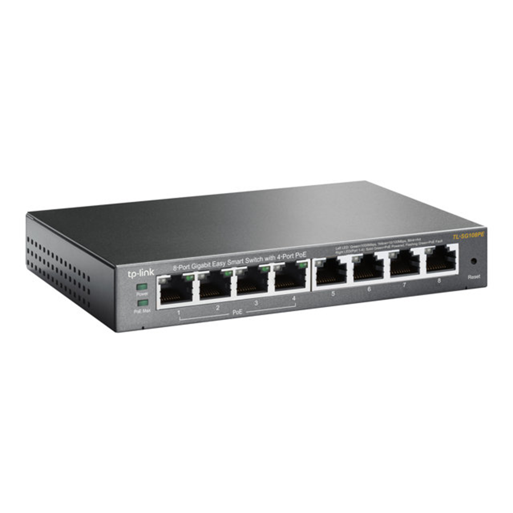 8 Port Easy Smart Switch with 4-Port PoE