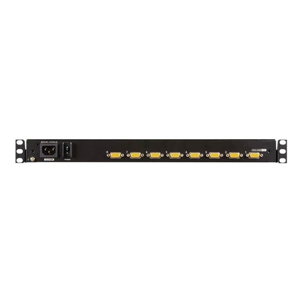 8-Port PS/2-USB VGA Single Rail WideScreen LCD KVM Switch