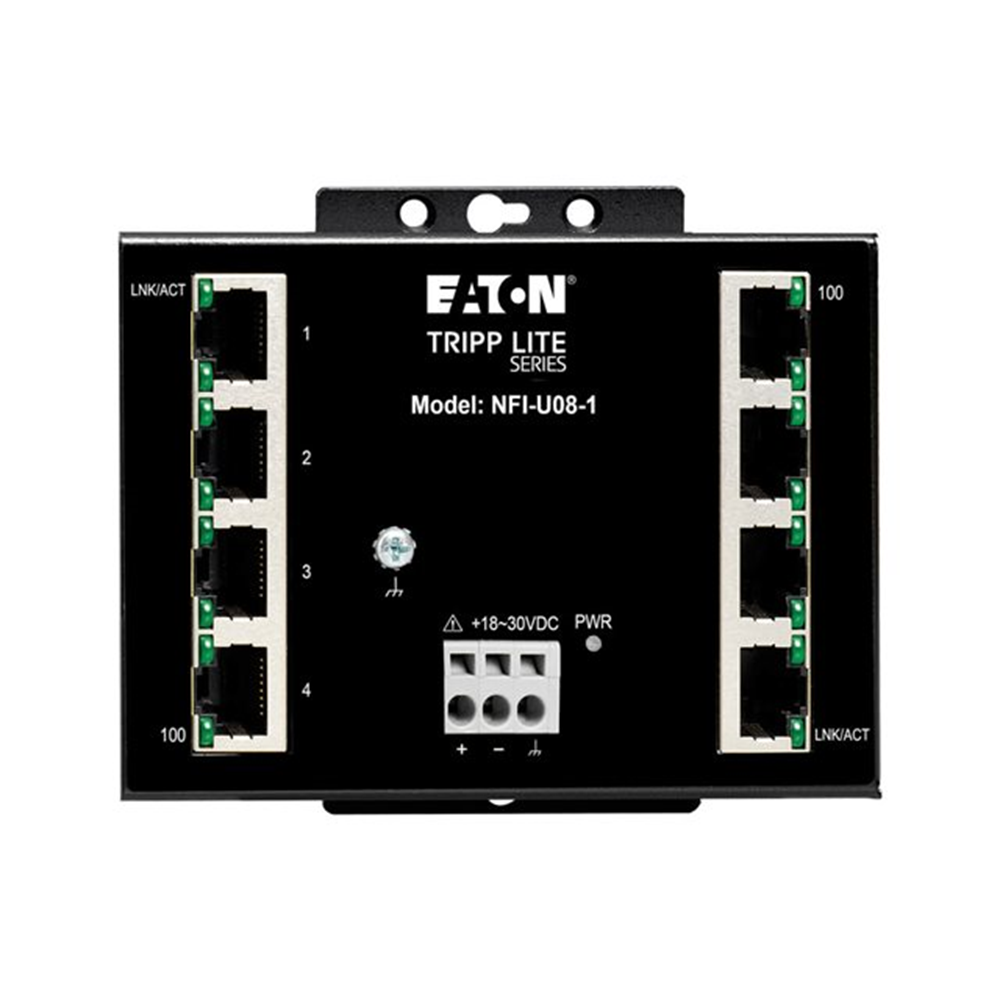8-Port Unmanaged Fast Industrial Ethernet Switch - 10/100 Mbps Ruggedized -40 to 75C DIN/Wall Mount 8-Port Unmanaged Fast Industrial Ethernet Switch - 10/100 Mbps Ruggedized -40 to 75C DIN/Wall Mount