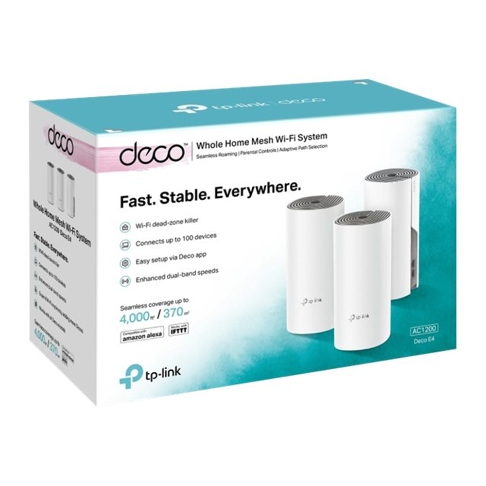 AC1200 Whole-Home Mesh Wi-Fi System Qualcomm CPU 867Mbps at 5GHz+300Mbps at 2.4GHz 2.10/100Mbps.Ports 2..internal.antennas MU-MIMO.