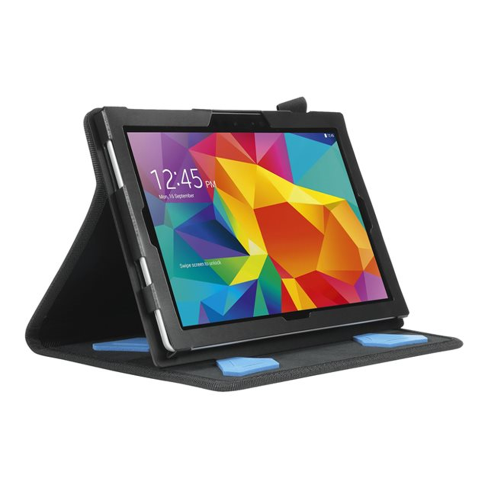Activ case with flap for Surface GO2 /Surface Go  - With elastic hand strap andstylus holder - Delivered with shoulderstrap - Black color
