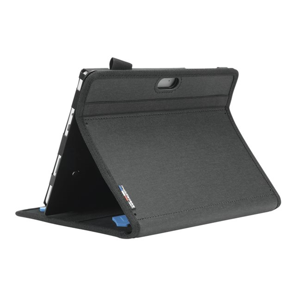 Activ case with flap for Surface GO2 /Surface Go  - With elastic hand strap andstylus holder - Delivered with shoulderstrap - Black color