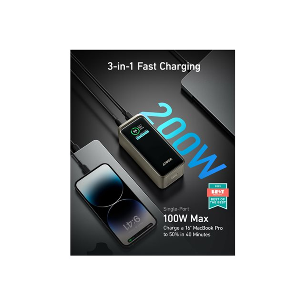 Anker Prime 20 000mAh Power Bank (200W)Black