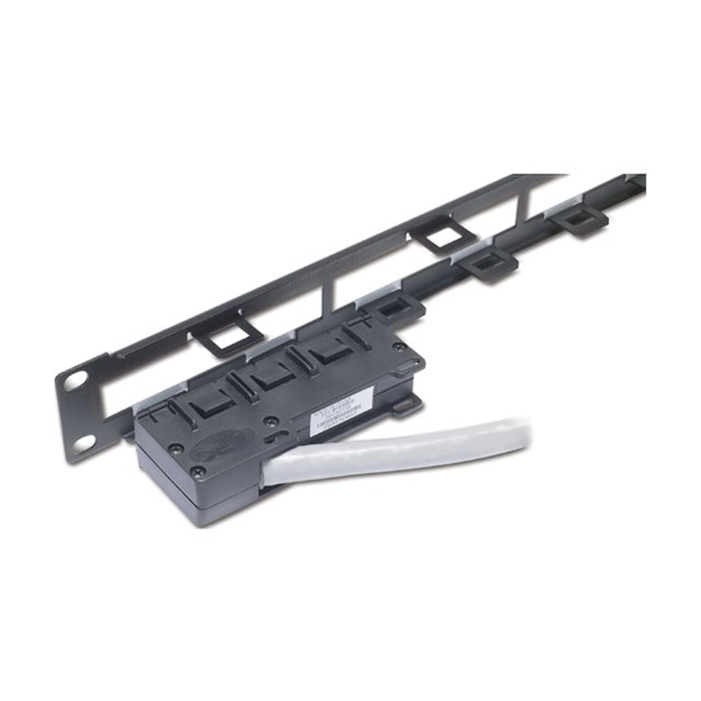 APC Data Distribution 1U Panel. Holds 4each Data Distribution Cables for a Total of 24 Ports
