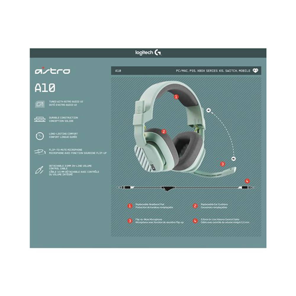 ASTRO A10 WIRED HEADSET Over-Ear/3.5mm -