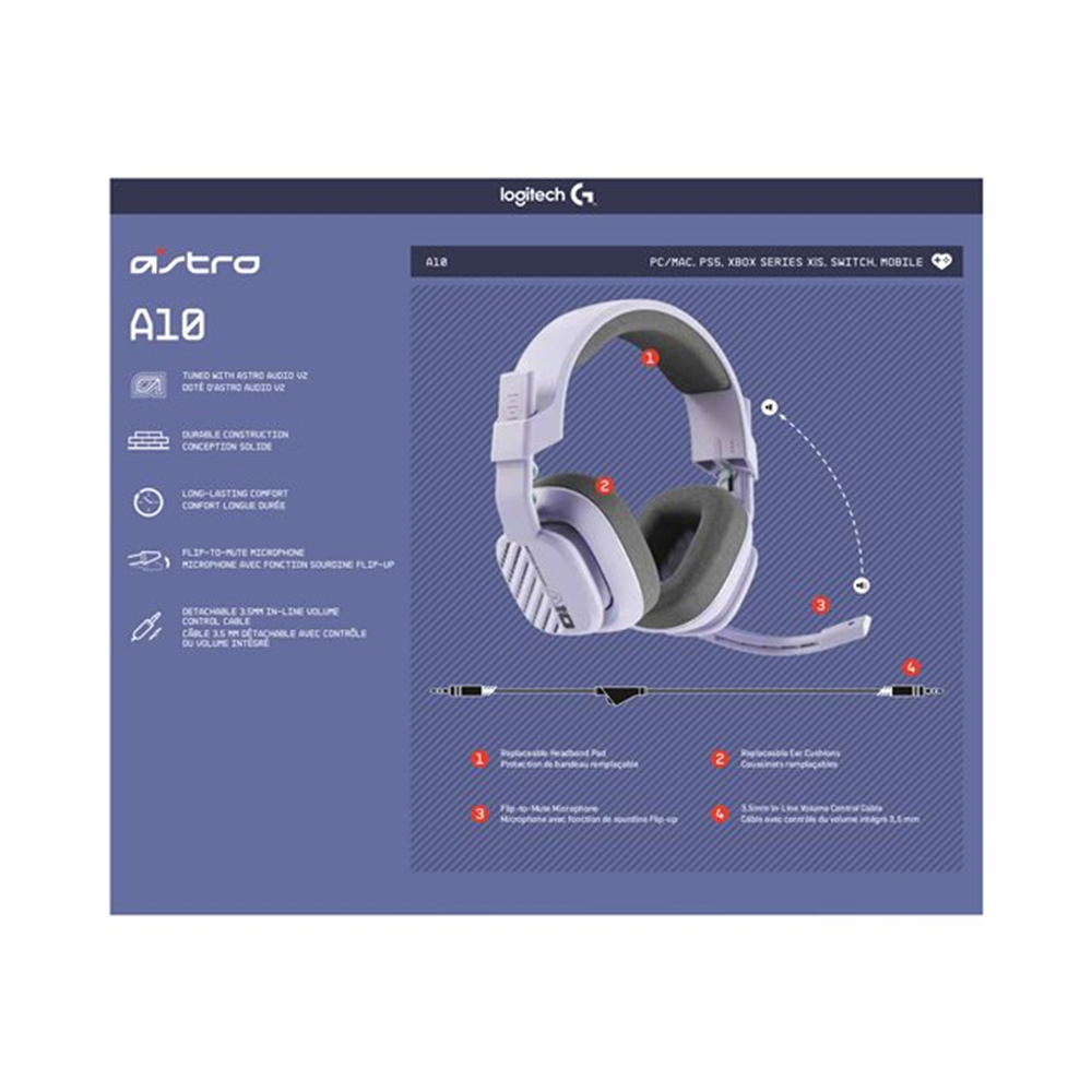 ASTRO A10 WIRED HEADSET Over-Ear/3.5mm -