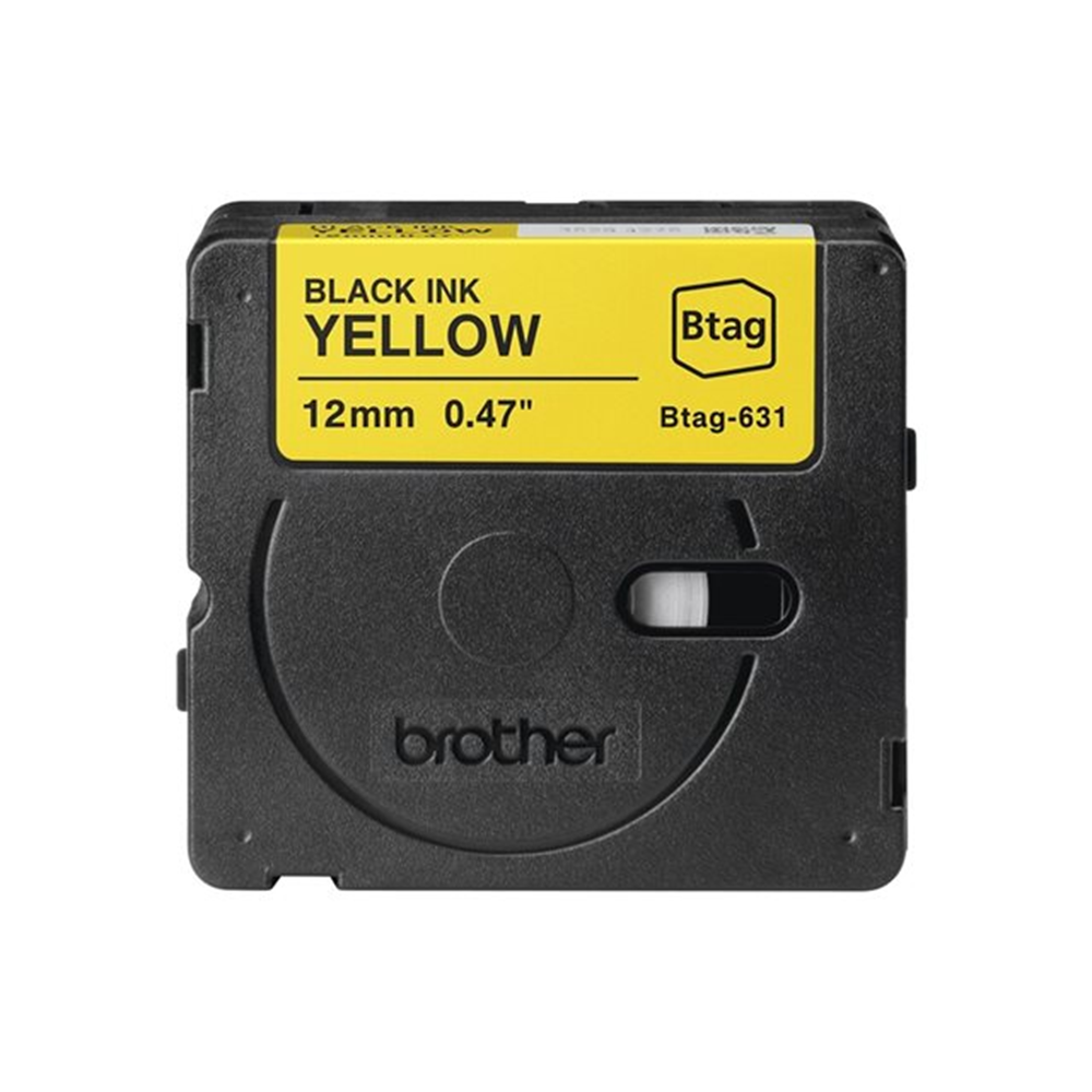 BTAG631 12MM BLACK ON YELLOW TAPE BTAG631 12MM BLACK ON YELLOW TAPE