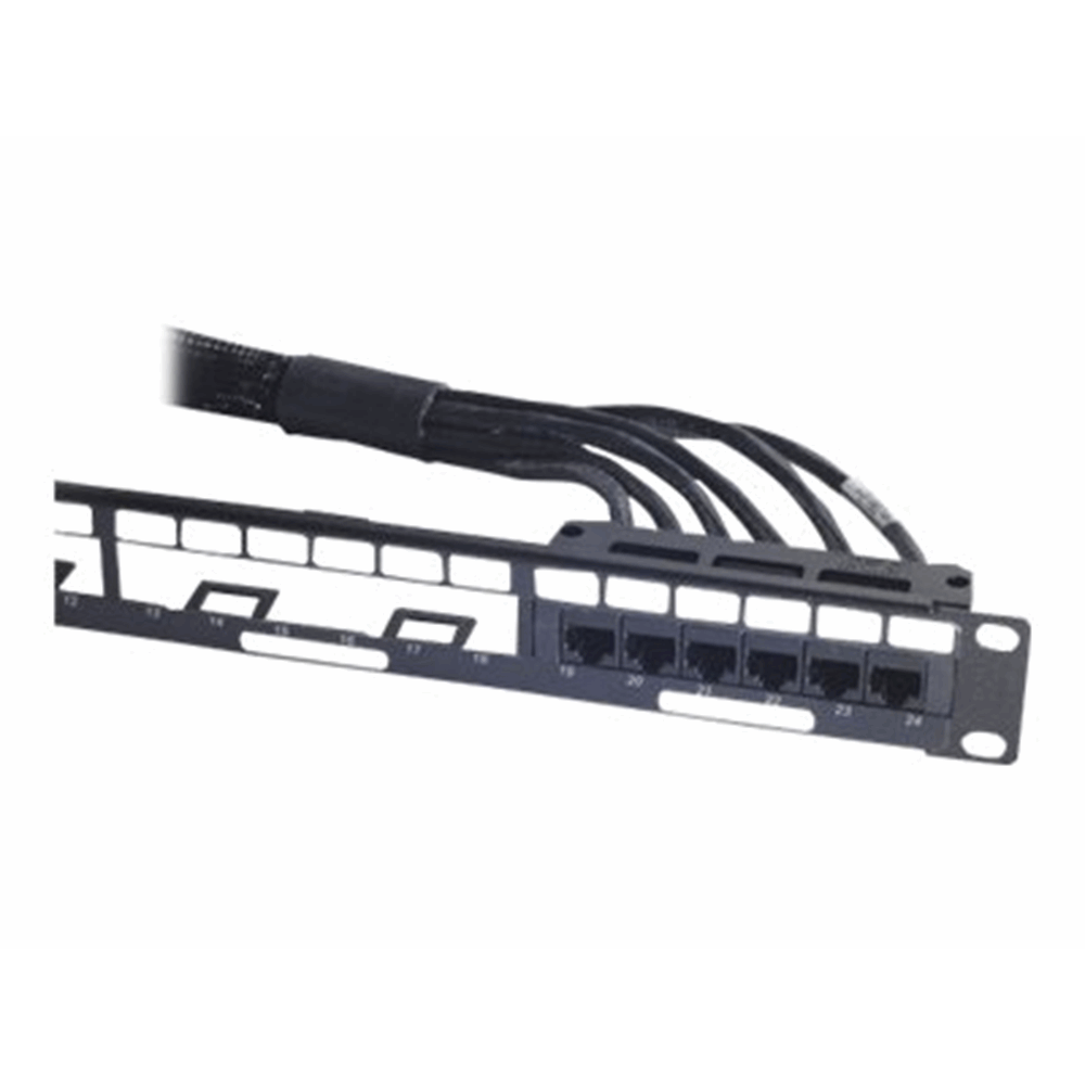 Cable/CAT6 UTP CMR 6XRJ-45 Black