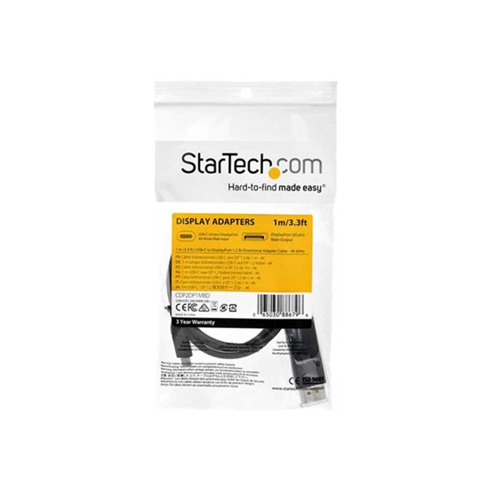 Cable - USB C to DP 1.2 - 3.3ft - 4K 60